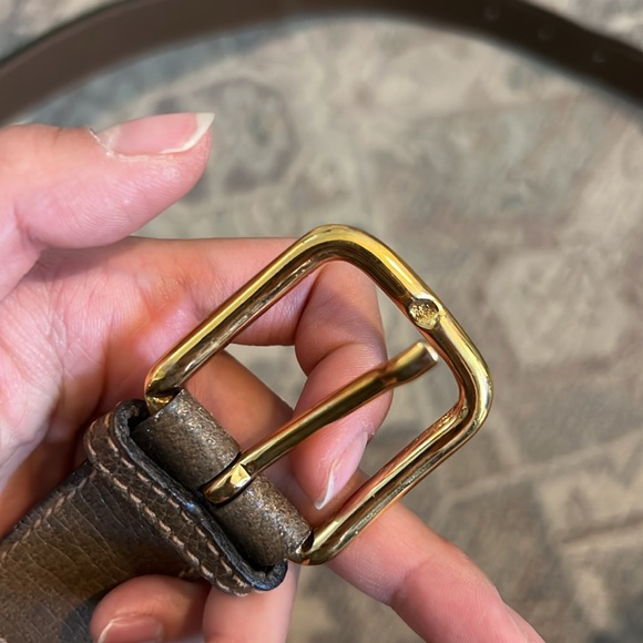 VTG Gucci Leather Striped Belt - Picture 3 of 3